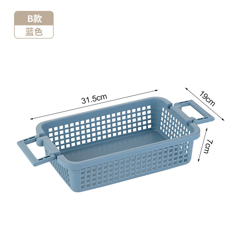 Kitchen Storage Basket Toy Sundries File Desktop Storage Basket Plastic Basket Dirty Clothes Bathing Storage Box Storage Basket