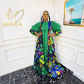 African print maxi dress robe -  hot seller, plus size, loose fit, zip-up cardigan dress