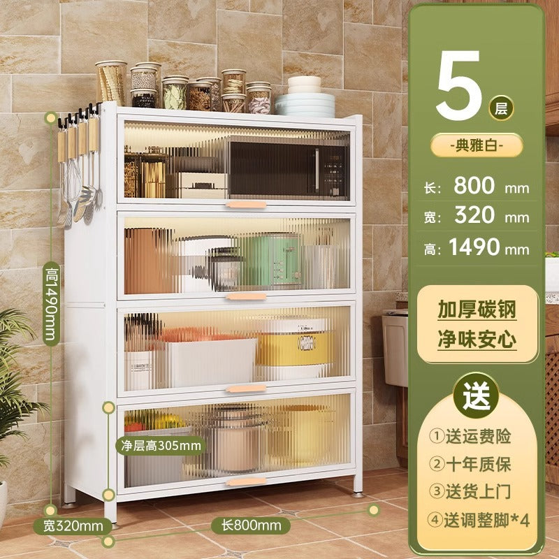 Kitchen storage rack multi-function microwave oven storage cabinet floor-standing multi-layer storage cabinet cupboard pot cupboard