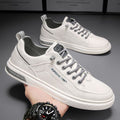 Men's shoes 2026 new spring collection: korean style trendy casual leather shoes, versatile sneakers, men's white canvas shoes 1987