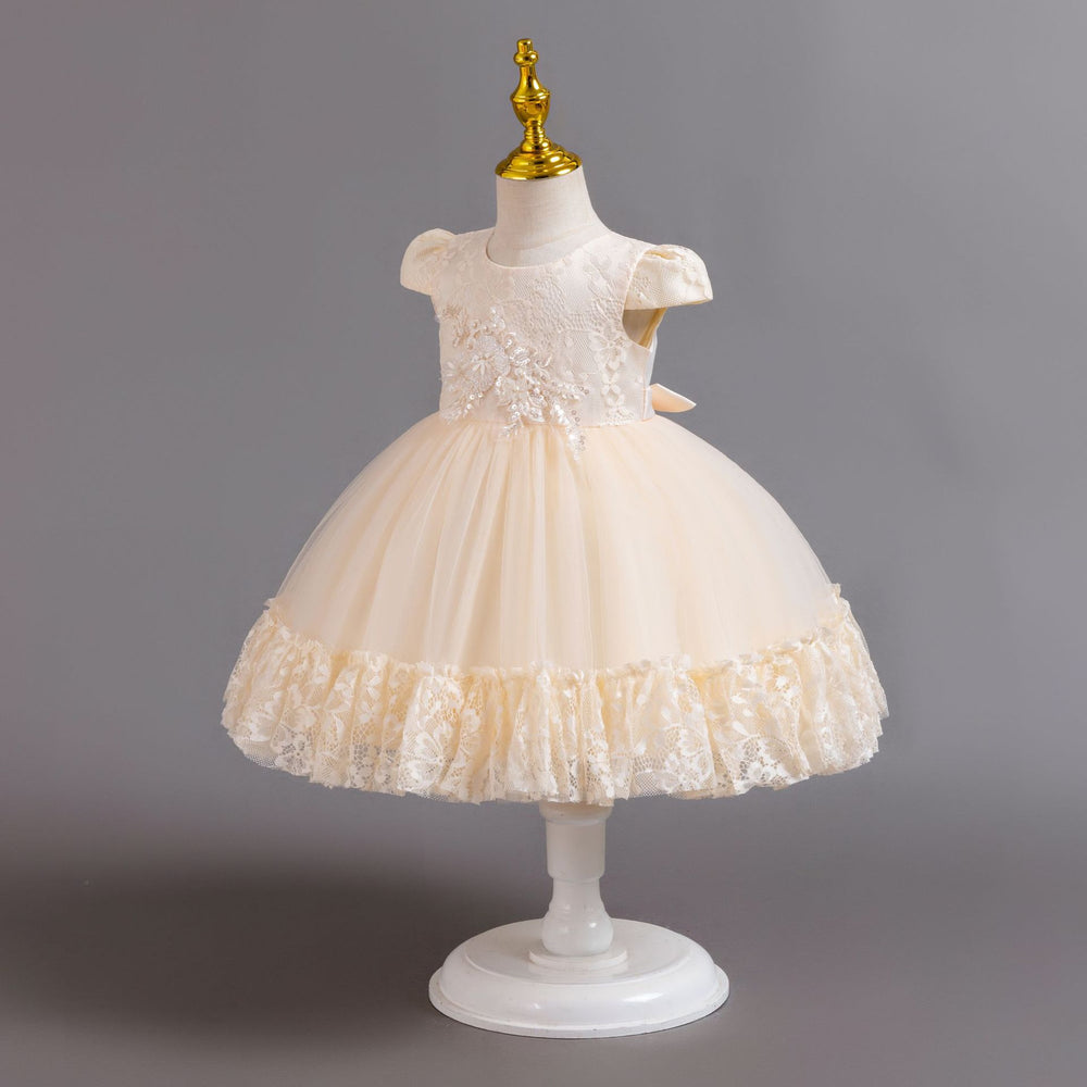 Exportin stockchildren's dresslace tutu princess dress one year old evening dress female baby dress