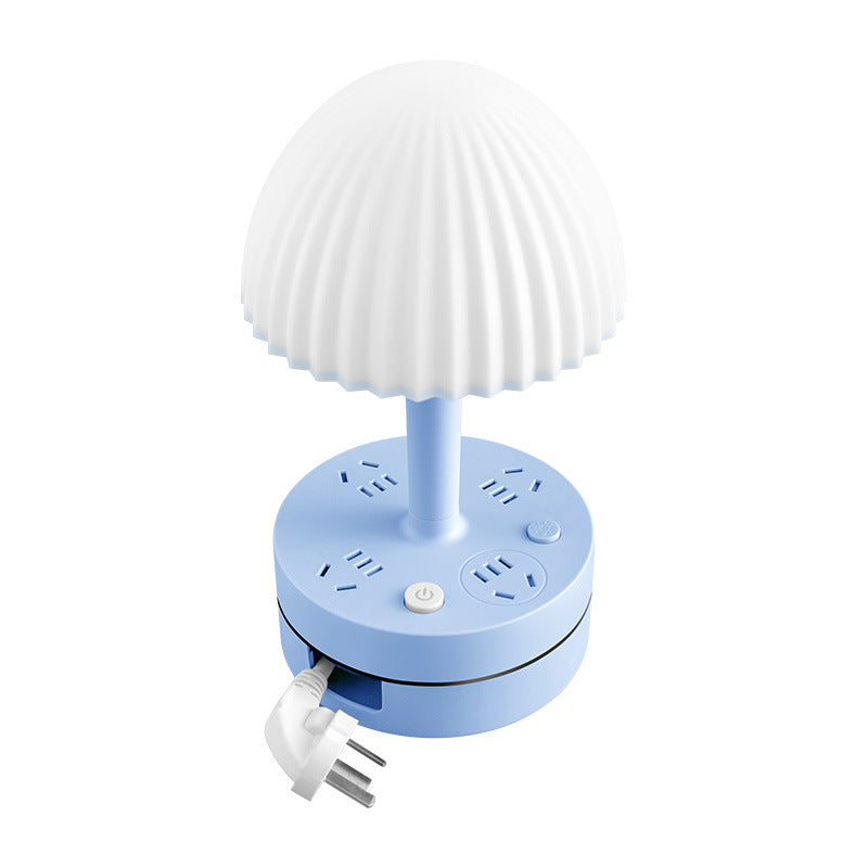 Integrated led desk lamp with socket, plug-in multifunctional dual-use usb energy-saving night light, bedside eye-care study reading lamp