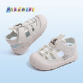 Summer new baby soft sole first walker sandals, boys and girls velcro anti-kick closed toe breathable toddler athletic sandals