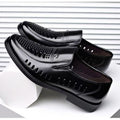 【military-grade leather shoes - premium quality】100% full grain cowhide leather, clearance sale! soft sole leather shoes for men, perfect for casual and business wear