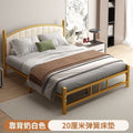 Wrought iron bed sheets double bed 1.2m thickened b&b iron frame bed apartment 1.8 modern casualfor home soft bed