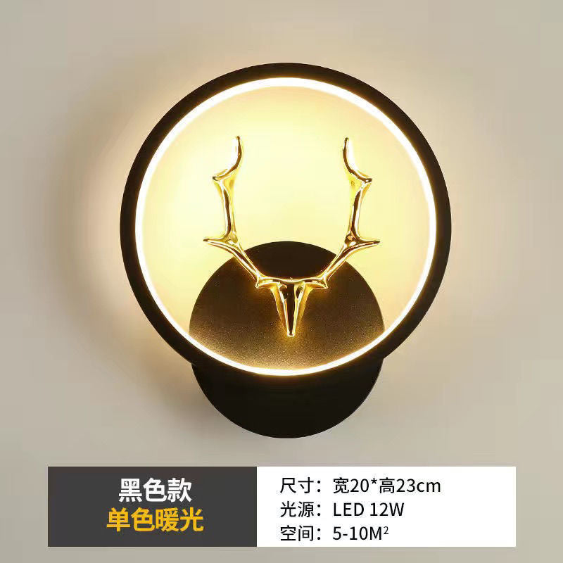 Bedroom bedside warm chime wall lamp simple modern living room background wall wall lamp staircase aisle corridor round square lighting