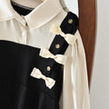 Girls' dress - new autumn collection, trendy & popular, mid-to-large size, two-piece look, midi dress, school style for girls
