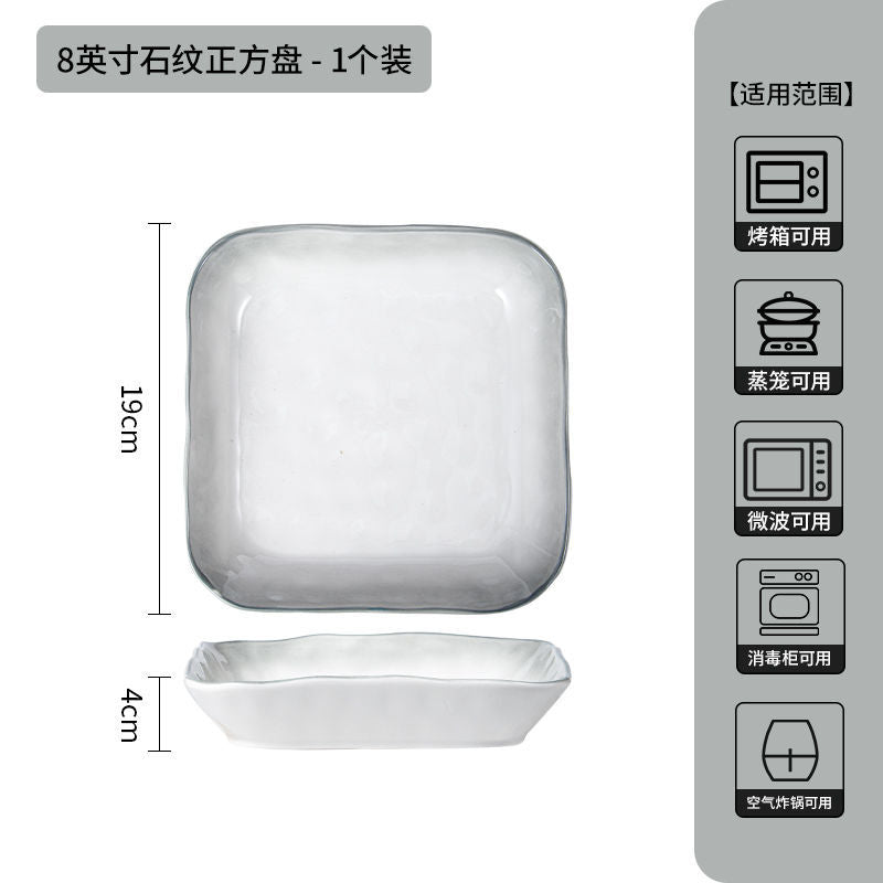 Ceramic rice bowl for home2025new arrival underglaze color classy sense tableware eating bowl plate dish suit small bowl
