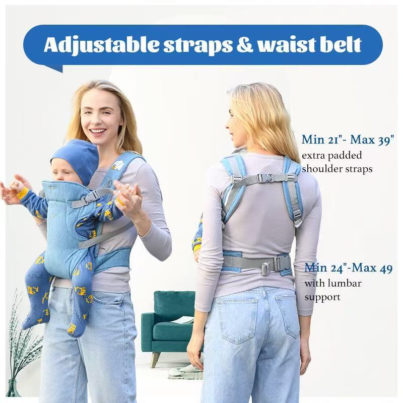 Baby carrier, baby waist stool, lightweight shoulders, all year round multi-functional front-hug front and rear dual-use stool for carrying baby when going out