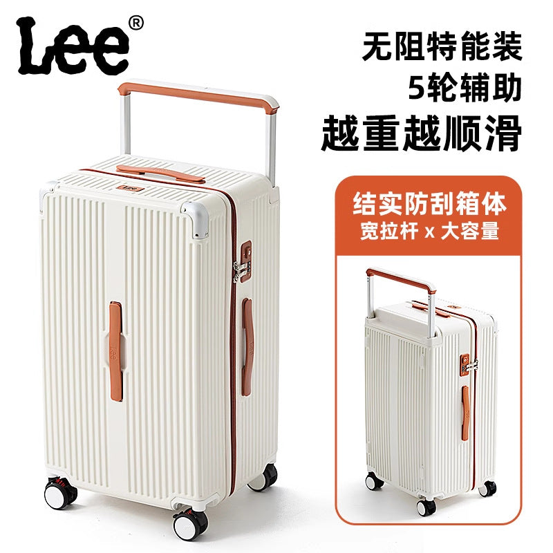 Lee wide tie rod 5 wheels luggage large capacity 28 inch checked box 37 minutes travel password box 20 inch trolley case