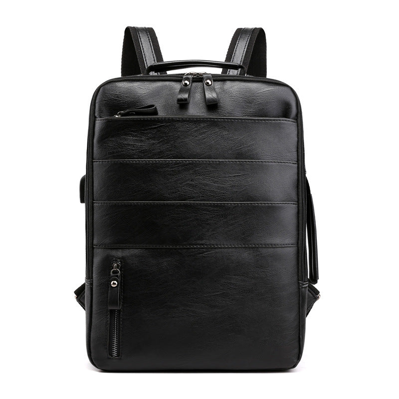 Business Leisure Computer Bag Male Korean Edition Fashion USB Charging Backpack Outdoor Sports Large Capacity Travel Backpack