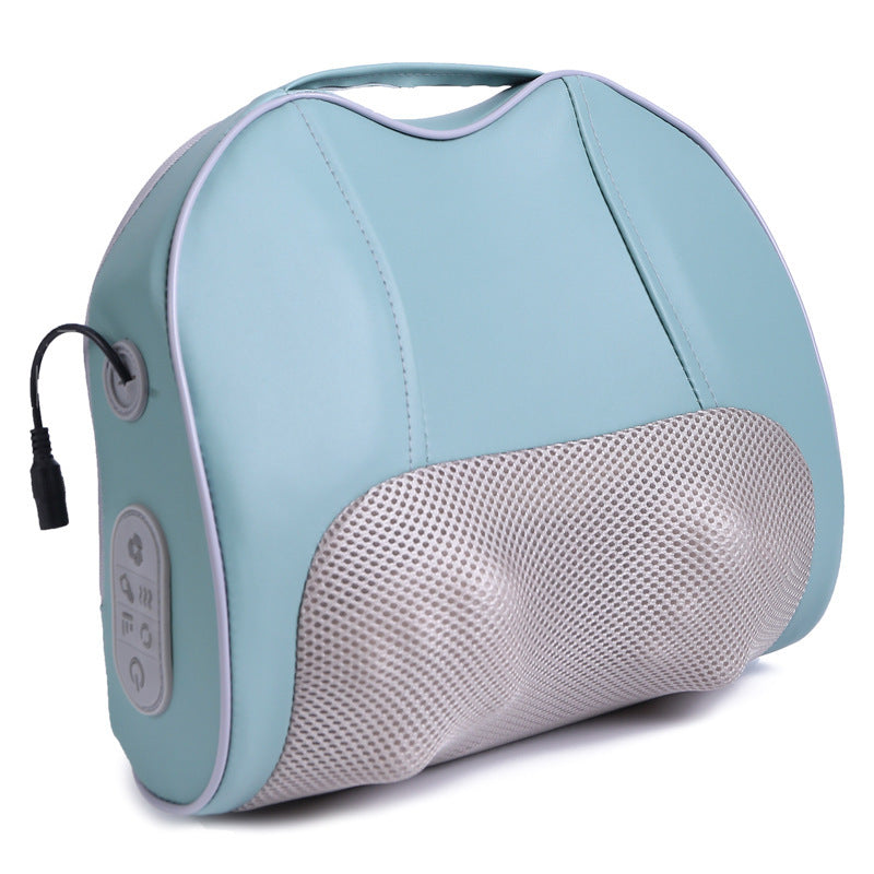 Cervical spine massager neck massage pillow hot compress shoulder lumbar lumbar kneading massager air bag stretching for home