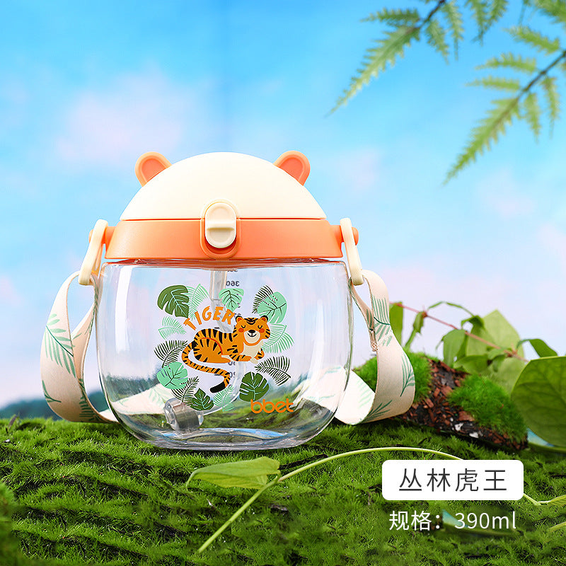 Newborn baby novelty calf water bottle - cartoon tritan kids training cup - preschool/school drinking cup