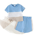 Children's clothing cross-border european and american girls short-sleeved t-shirt + shorts two-piece set children's clothing suit