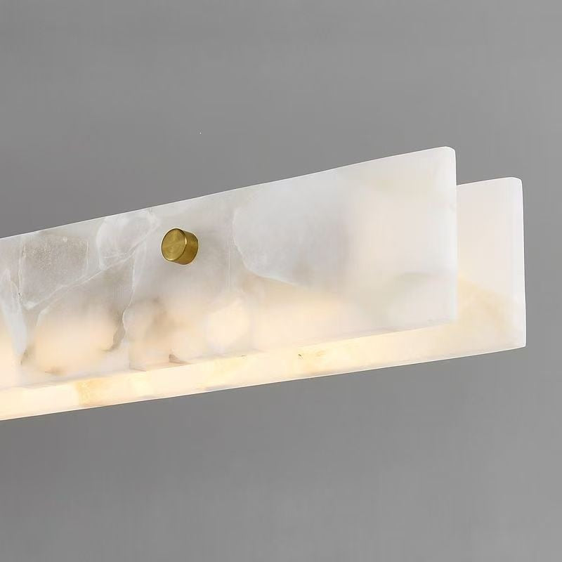 Nordic light luxury designer modern minimalist linear island table office study lamp minimalist restaurant marble chandelier