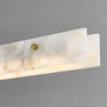 Nordic light luxury designer modern minimalist linear island table office study lamp minimalist restaurant marble chandelier