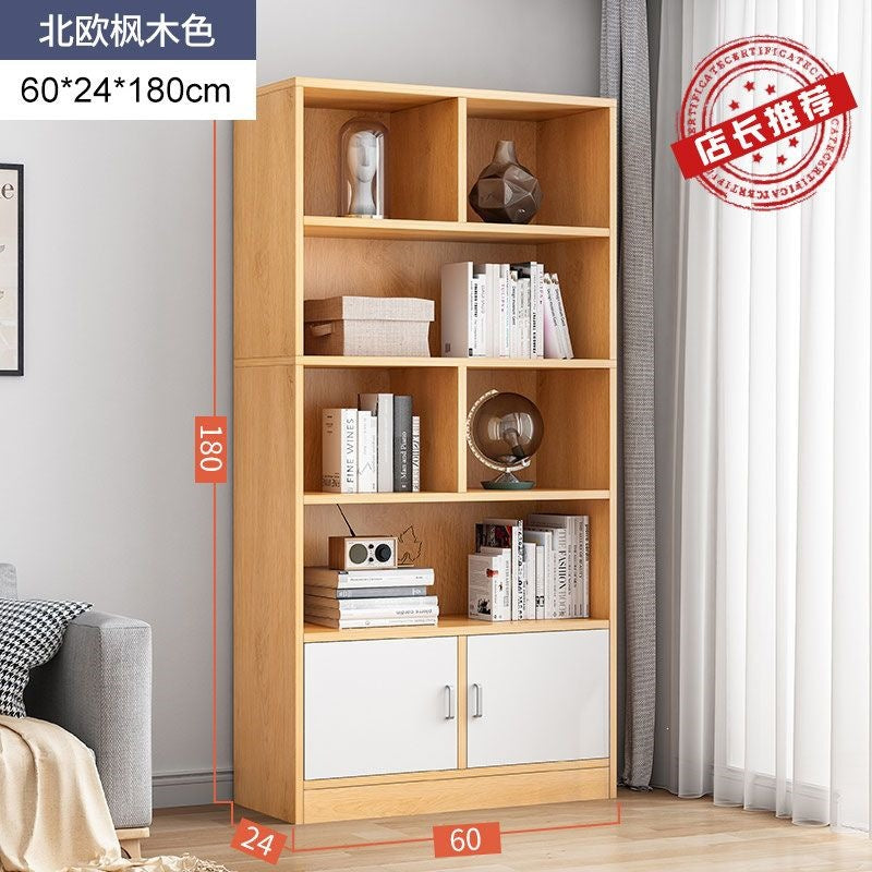 Bookshelf floor-standing storage rack living room for home wall-mounted storage cabinet storage cabinet office filing cabinet simple bookcase