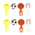 popular football creative fruit fork accessible luxury high-end cute cartoon fork set disposable