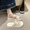 Summer outwear slippers new arrival student fashion beach roman one-line easiest for matchnon-slip soft bottom sandals thick solecasual