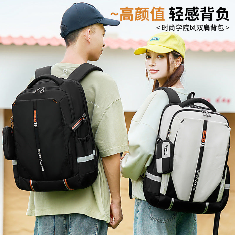2026 new elementary and middle school boys' lightweight backpack - ergonomic, spine-supporting design for students - high school girls' large capacity, ultra-lightweight backpack