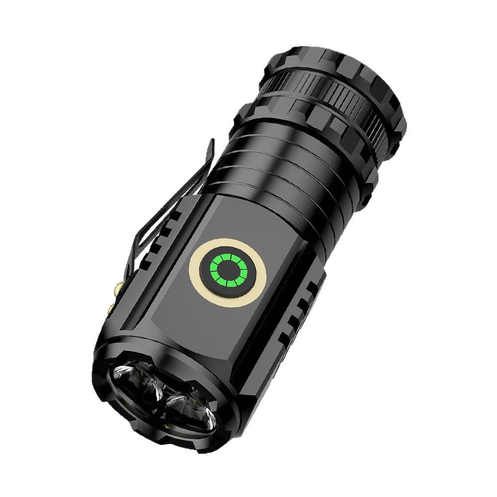 Cross-border new LED strong light long-distance flashlight super bright mini portable small flashlight, outdoor multi-function clip hat light