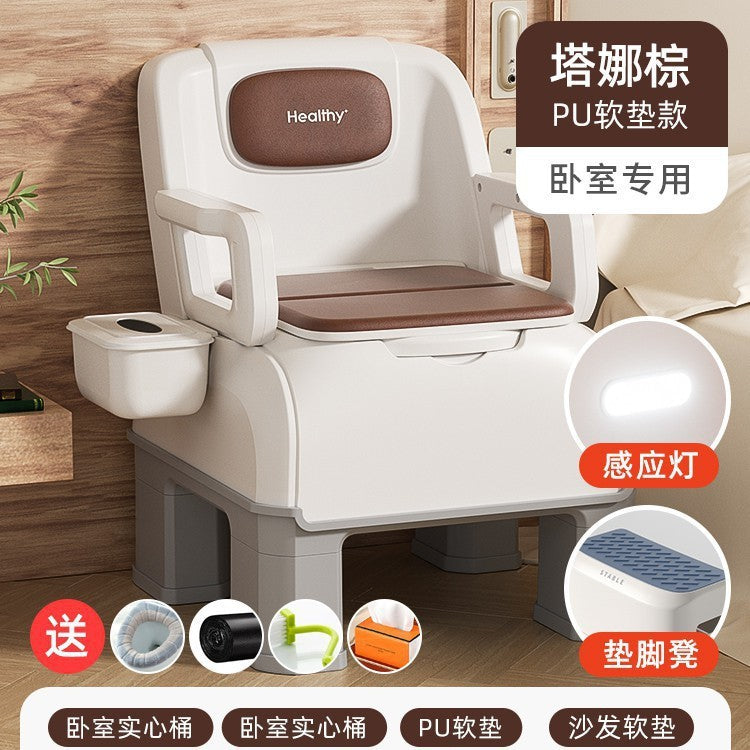 Bedside bedroom potty adult elderly toilet mobile horse room toilet chair bucket household pregnant women the elderly