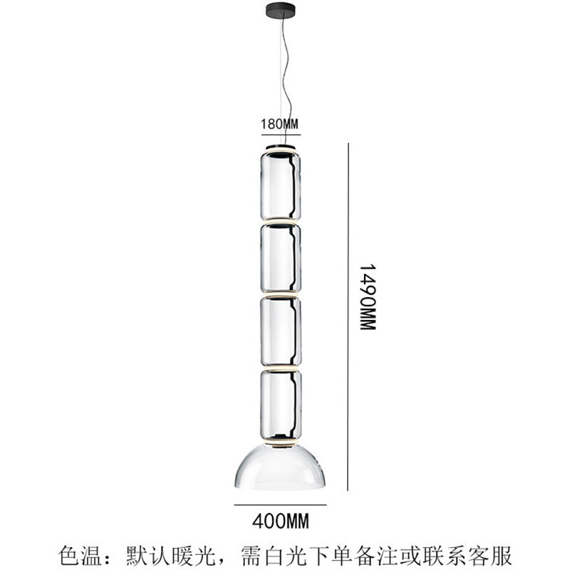 Zhengda home furnishing italian flos import glass height milan led stairwell living room dining room study chandelier