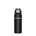 Sports & fitness cycling water bottle - large capacity, portable, locking lid, dual-drink straw, stylish stainless steel insulated tumbler
