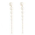 European and american cross-border non-imitation pearl tassel earrings - french retro, light luxury, high-end, unique, and versatile earrings wholesale