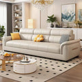 Genuine leather sofa, nordic style, cat-scratch resistant, living room sectional sofa, 3-4 seater, small apartment combination living room sofa