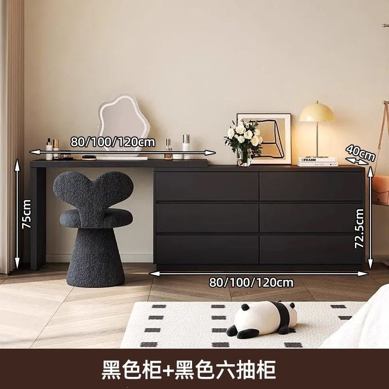 Solid wood dressing table cream style chest of drawers for home bedroom modern casualnew arrival dressing table all-in-one dressing table