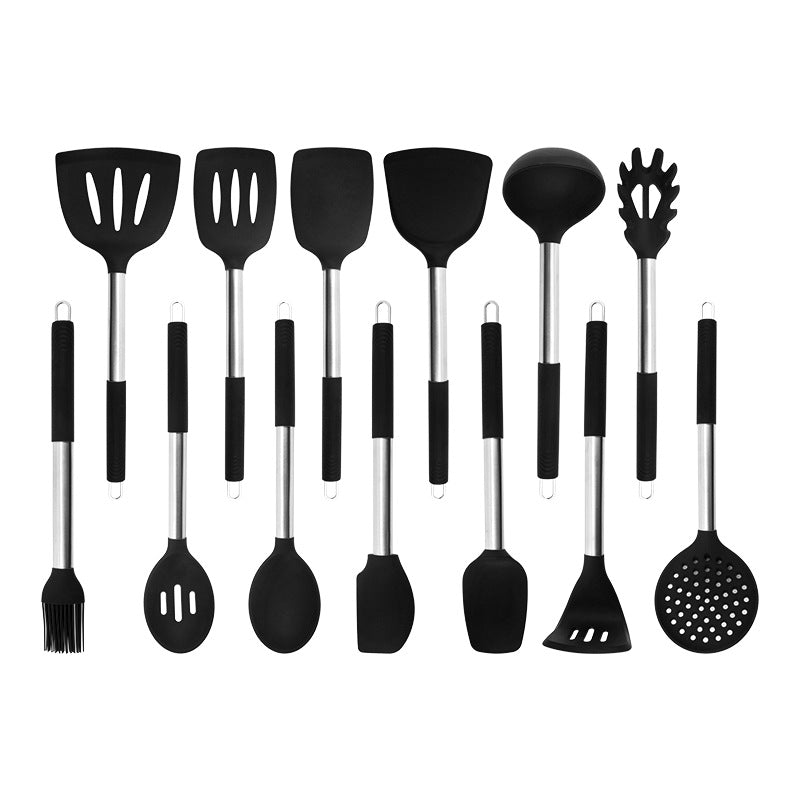 Food grade silicone spatula set High temperature resistant non-stick pan Special spatula Silicone kitchen utensils Spoon Leaky spatula Colander