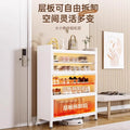 Household steel shoe cabinet dust-proof and moisture-proof shoe rack door all-in-one cabinet multi-layer floor-standing storage cabinet large-capacity storage cabinet