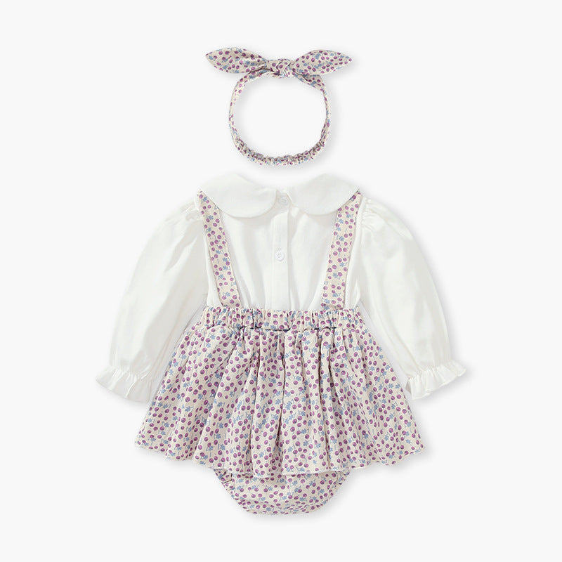 Baby romper - spring/autumn  new collection - sweet long-sleeve lace dot floral bodysuit