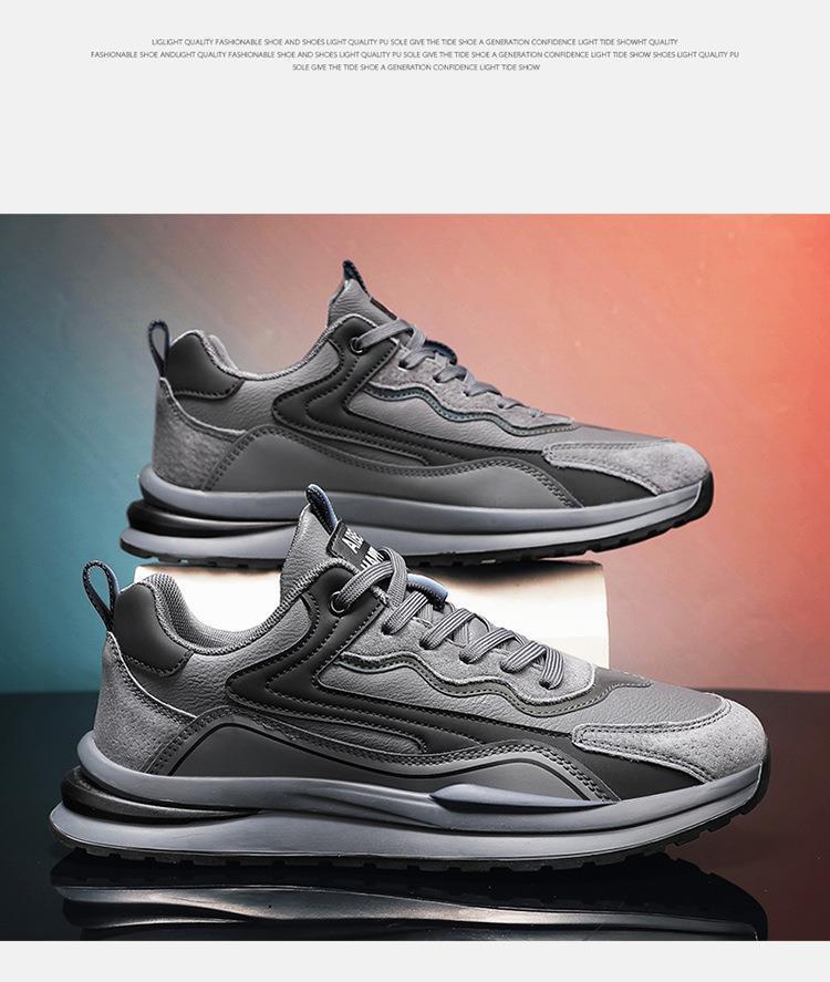 Men's athletic shoes - spring 2025 new collection: leather, waterproof, slip-resistant, wear-resistant, suitable for work, casual, labor protection, and trendy styles
