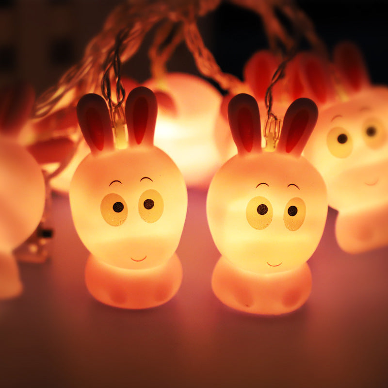 [Processing and customization] LED vinyl night light, unicorn ins children's room decoration LED lantern string