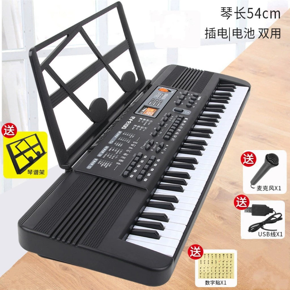 e-commerce 61-key electronic keyboard early education toy with stand, hot-selling item, supports dropshipping, children's musical instrument piano