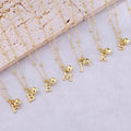 new fashion light luxury style 26 letter heart necklace, 14k gold plated minimalist versatile women's necklace