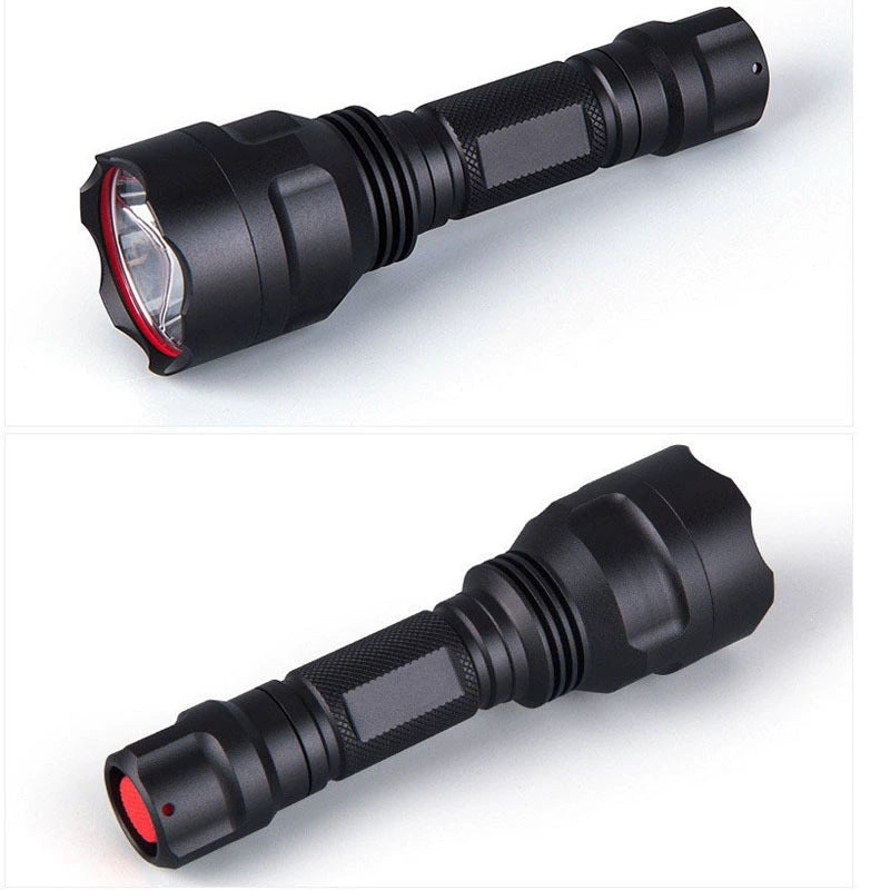Wholesale C8 five-speed variable light aluminum alloy strong light LED flashlight household night lighting, high-power flashlight
