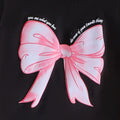 Children's clothingbows black t-shirt + pink skirt suitgirlnew arrival