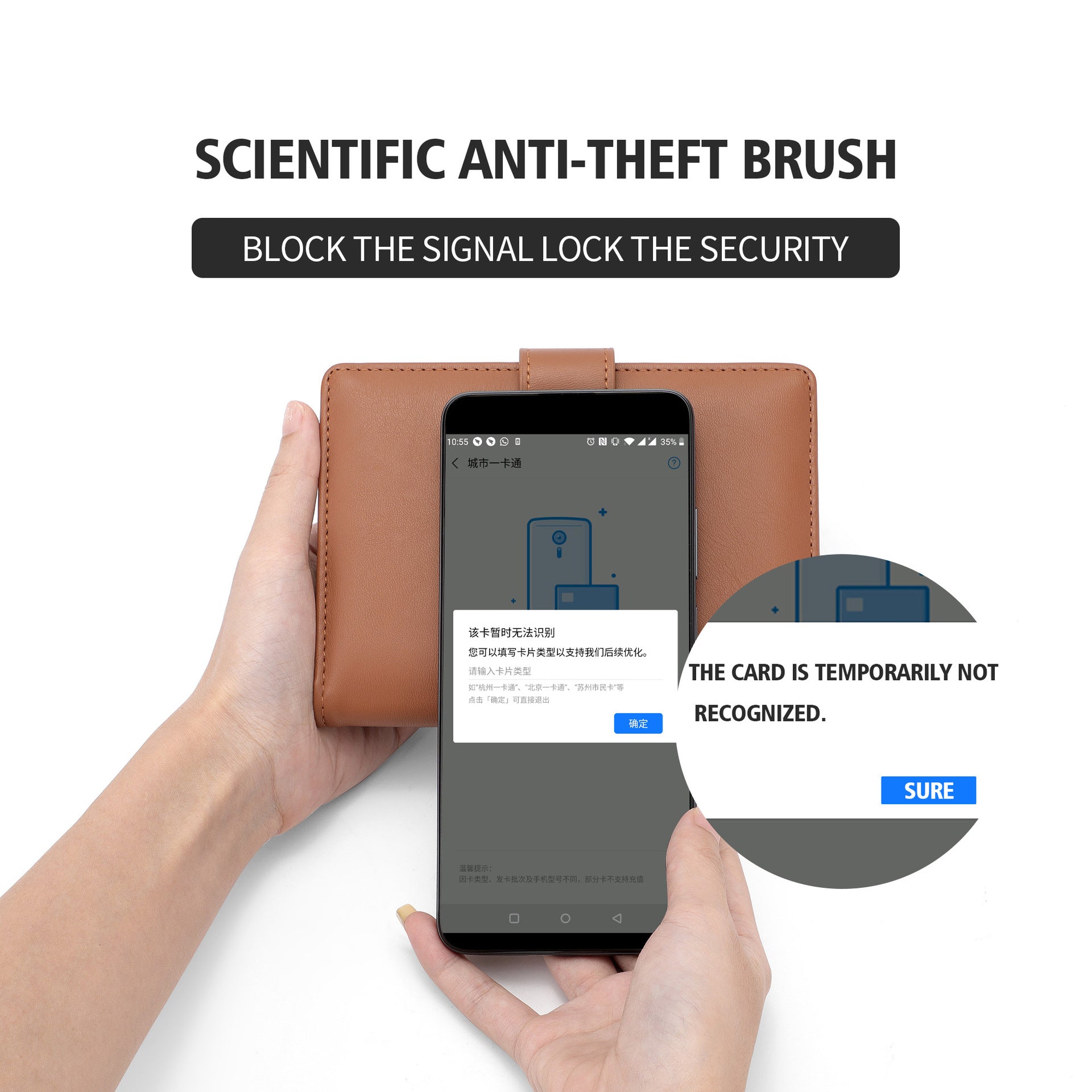 Perfect For You Ladies Card Bag Passport Bag Cross-border RFID Anti-theft Brush ID Bag Storage PU Card Holder