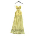 French chic design: twist knot ruched waist cami dress - women's slimming, backless maxi dress with mesh overlay