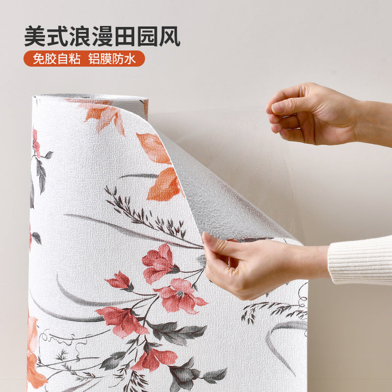 Special wallpaper for gray wall self-adhesive waterproof and moisture-proof cement wall wallpaper 3D three-dimensional wall sticker cloth mildew cover ugly sticker
