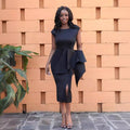 African cross-border  new arrivalfashion african elegantwork clothingpure colorloose style dress big sale