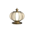 Outdoor waterproof solar post cap lights - all-copper round ball courtyard gate pillar lights for villas and gates