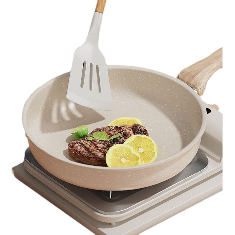Medical stone pan non-stick pan for home cooking steak frying pan small omelette pan induction cooker neutral