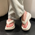 Women's flip-flops, low heel 4cm, summer outdoor beach seaside 2025 new flip-flops for women, popular on the internet