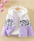 Girls' autumn/winter clothing: cute girls' fleece-lined outerwear, princess fuzzy sweater coat