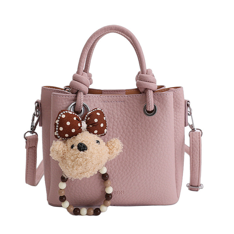 Premium lychee grain bucket bag - 2026 spring new arrival - tote, basket, large capacity shoulder & crossbody bag