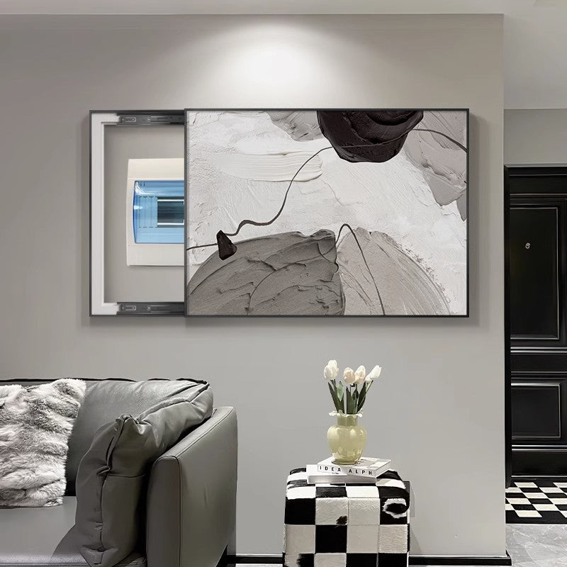 Abstract meter box decorative painting modern simple occlusion box restaurant switch distribution box living room aisle switch hanging painting